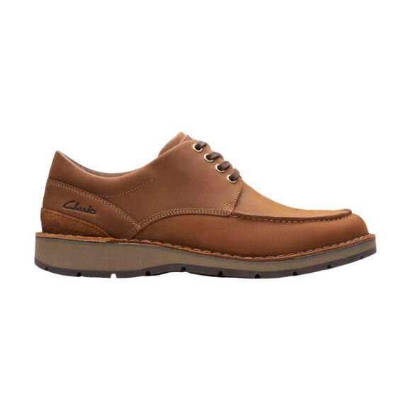 NWT Clarks Men\'s Gravelle Low Tan Leather Oxford Dress Shoe – Size 8 Wide main image 4